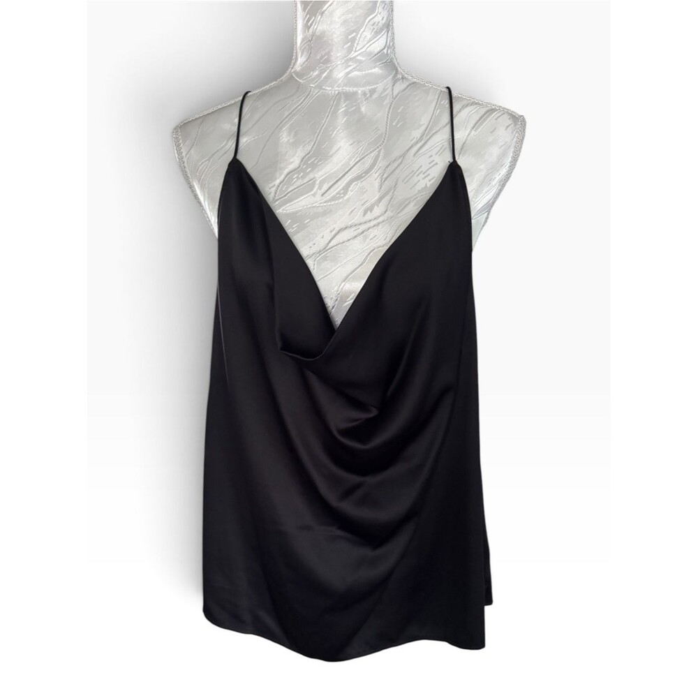 Express Black Cowl Neck Slip Tank Top NWT
